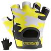 Contraband Pink Label 5217 Women's Design Series Camo Print Lifting and Rowing Gloves (Pair) - Lightweight Vegan Medium Padded Microfiber Amara Leather w/Griplock Silicone (Yellow, Small) view 1