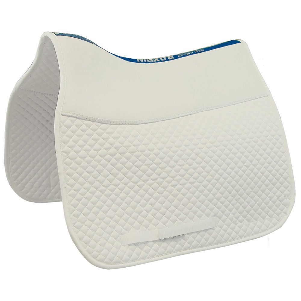 Maxtra by Intrepid International Black Dressage Saddle Pad - Comfort Plus for Enhanced Riding Performance, High Wither Relief, and Superior Shock Absorption