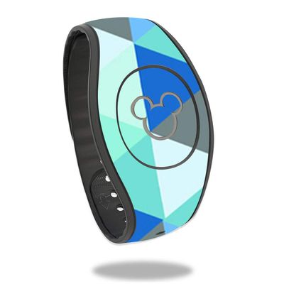 MightySkins Skin Compatible with Disney MagicBand 2 - Blue Kaleidoscope | Protective, Durable, and Unique Vinyl Decal wrap Cover | Easy to Apply, Remove, and Change Styles | Made in The USA