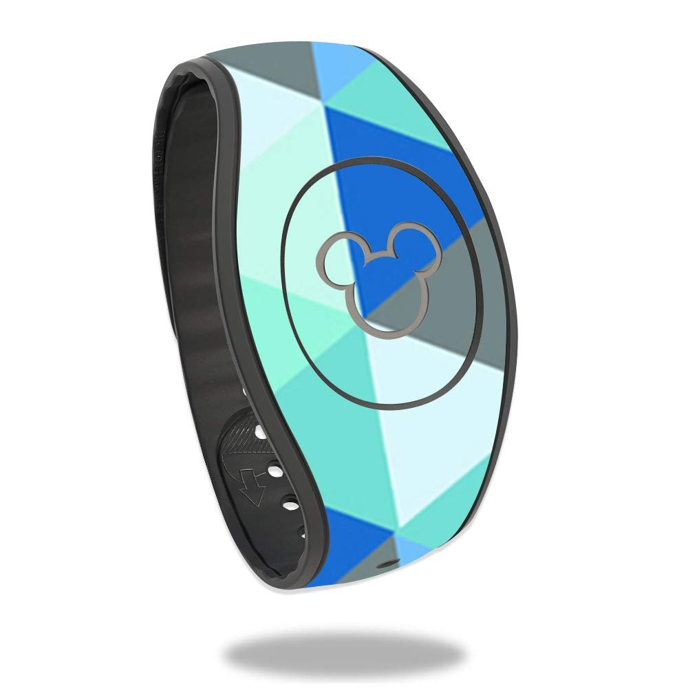 MightySkins Skin Compatible with Disney MagicBand 2 - Blue Kaleidoscope | Protective, Durable, and Unique Vinyl Decal wrap Cover | Easy to Apply, Remove, and Change Styles | Made in The USA