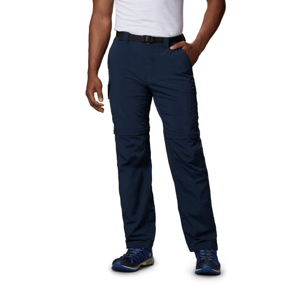 Columbia Men's Silver Ridge Convertible Pant, Breathable, UPF 50 Sun Protection, Collegiate Navy, 42x28