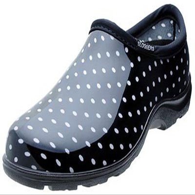Sloggers Women's Garden/Rain Shoes 9 US Black Polka Dot