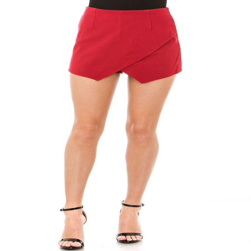 AKAIV Women's Fashion Shorts (Medium, Wine)