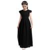 iiniim Chilrden Flower Girl Dress Ruffle Sleeve Wedding Bridesmaid Prom Long Gown Formal Maxi Dresses Evening Party Black 10 view 2