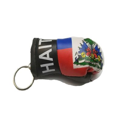 BUNFIREs Haiti Flag Boxing Glove Keychian Haitian Pride