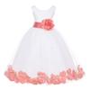 ekidsbridal Floral Rose Petals Ivory Flower Girl Dress Communion Dress Graduation Dresses Formal Dresses 302s 16 view 1