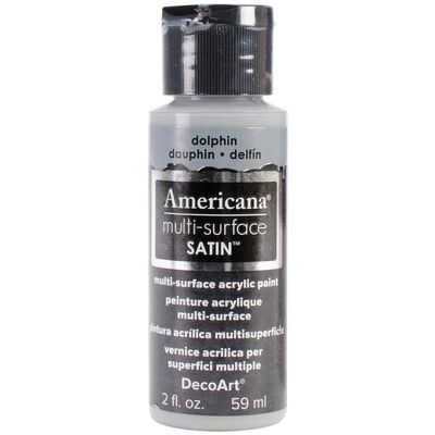 DecoArt DA537-30 Americana Multi Surface Craft Paint, Satin, Dolphin, 2-oz. - Quantity 3