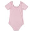 Freebily Kids Girls Short/Long Sleeve Basic Gymnastics Leotard Active Shirt Ballet Dance Leotard Athletic Tank Tops Pink 8 Years view 4