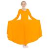 Danzcue Girls Praise Loose Fit Full Length Long Sleeve Dance Dress (4-6, Orange) view 1