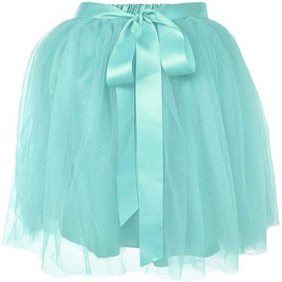 Dancina Womens Knee Length Tutu A Line Tulle Skirt Plus (Size 12-18) Mint