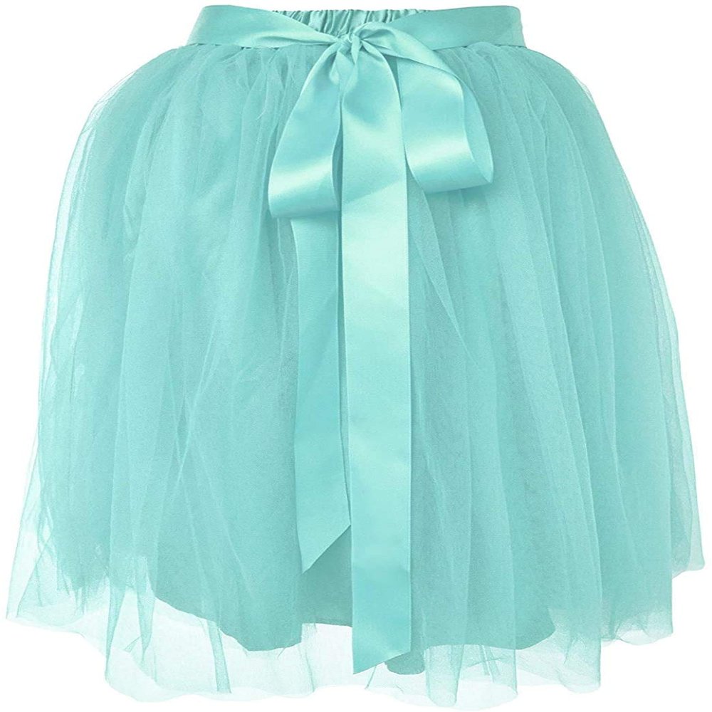 Dancina Womens Knee Length Tutu A Line Tulle Skirt Plus (Size 12-18) Mint