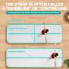 FBSPORT 10ft Inflatable Air Gymnastics Mat Training Mats 4 inches Thickness Gymnastics Tracks for Home Use/Training/Cheerleading/Yoga/Water with Pump light green view 4