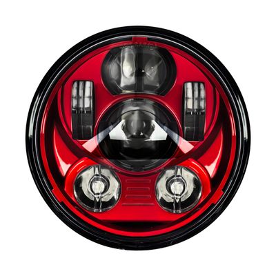 Eagle Lights 5.75 inch Red LED Projection Headlight - Generation III for Harley Sportster, Indian Scout (Red)