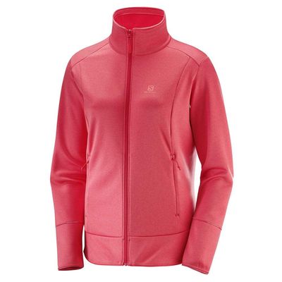 Salomon Women's Discovery FULL ZIP , Hibiscus Heather, Small