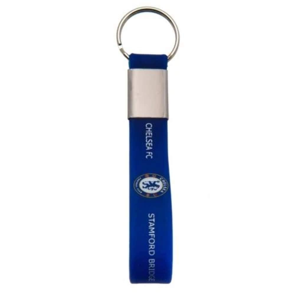 Chelsea FC Silicone Keyring (One Size) (Blue)