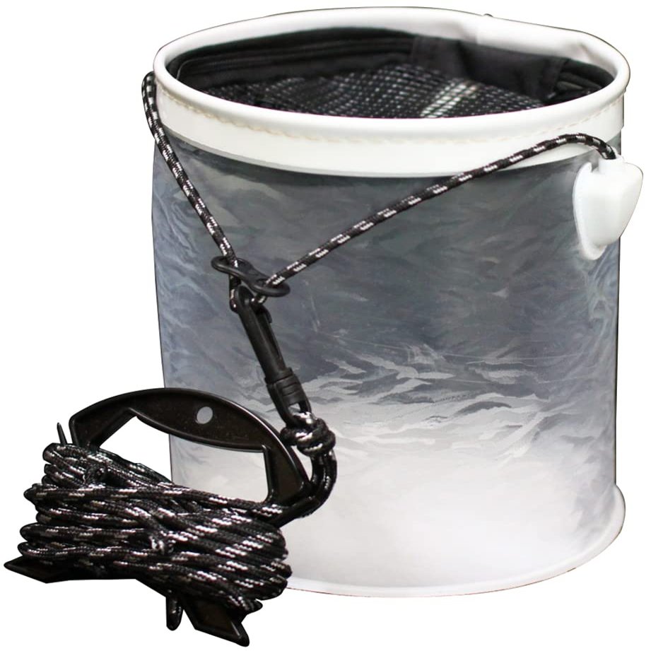 Marushin Fishing Gear, Skeleton Bucket, Round, 7.1 inches (18 cm), Live Bucket