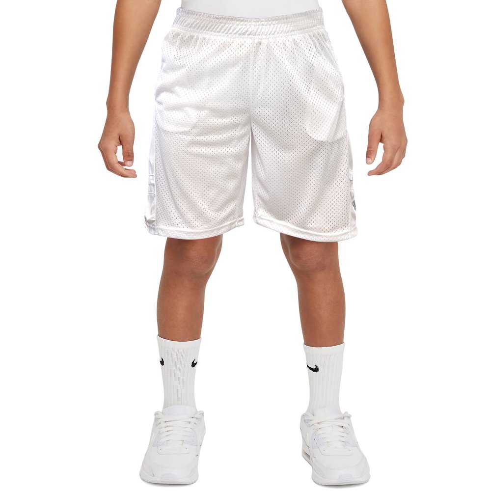Southpole Big Boy's Basic Basketball Mesh Shorts Shorts, White/White, X-Large