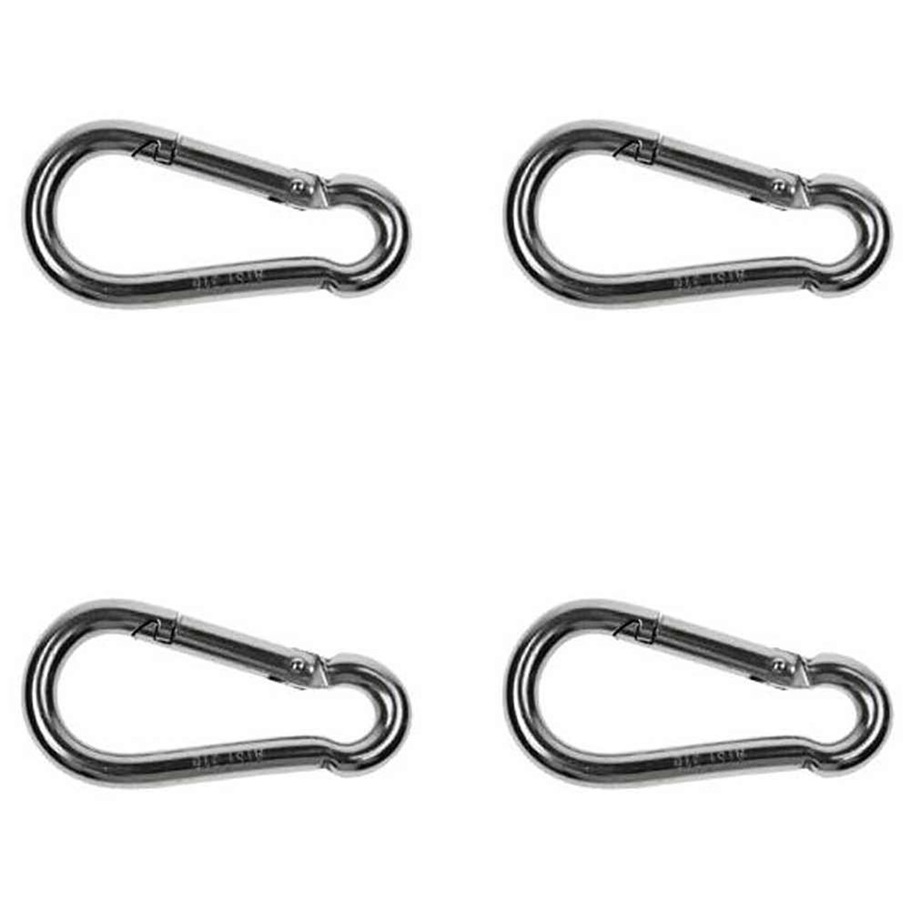 US Cargo Control Snap Hook Carabiner SS T316-5-1/2" Length - 4 Pack