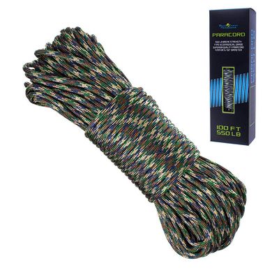 550 Paracord Bracelet Parachute Cord - 7 Strand Type III Paracord Rope (Camo Pattern)