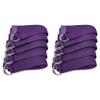 Sunshine Yoga 10-Pack Yoga Strap, 8-Foot Yoga Straps With Anti-Slip D-Ring Buckle, Adjustable Leg Stretching Strap for Muscle and Hamstring Stretch, Exercise Strap for Schools and Studios, Purple view 1