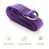 Sunshine Yoga 10-Pack Yoga Strap, 8-Foot Yoga Straps With Anti-Slip D-Ring Buckle, Adjustable Leg Stretching Strap for Muscle and Hamstring Stretch, Exercise Strap for Schools and Studios, Purple view 4