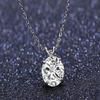 1pc Adabele Real Sterling Silver April Birthstone Necklace 18 inch 6mm Imitation Diamond Round Cut Solitaire Cubic Zirconia CZ Stone Pendant Anniversary Birthday Women Gift NK18-A4 view 2