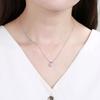 1pc Adabele Real Sterling Silver April Birthstone Necklace 18 inch 6mm Imitation Diamond Round Cut Solitaire Cubic Zirconia CZ Stone Pendant Anniversary Birthday Women Gift NK18-A4 view 3