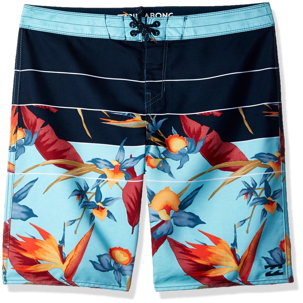 Billabong Little Boy's Classic Floral Boardshort Swimwear, Navy, 5M