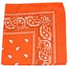 Daily Basic Cotton X-Large Paisley Printed Bandana (Orange) view 1