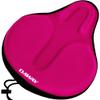 DAWAY C6 Large Comfy Cushioned Bicycle Seat Cover - Wide Gel & Memory Foam Padded Bike Saddle Cushion for Adults Youth Seniors, Fit for Peloton, Stationary Exercise, Cruiser, Mountain Road Bikes, Pink view 1