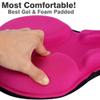 DAWAY C6 Large Comfy Cushioned Bicycle Seat Cover - Wide Gel & Memory Foam Padded Bike Saddle Cushion for Adults Youth Seniors, Fit for Peloton, Stationary Exercise, Cruiser, Mountain Road Bikes, Pink view 3