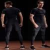 NELEUS Men's 3 Pack Compression Baselayer Athletic Workout T Shirts, Black, Grey, Red, US M, EU L view 3