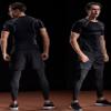 NELEUS Men's 3 Pack Compression Baselayer Athletic Workout T Shirts, Black, Grey, Red, US M, EU L view 4