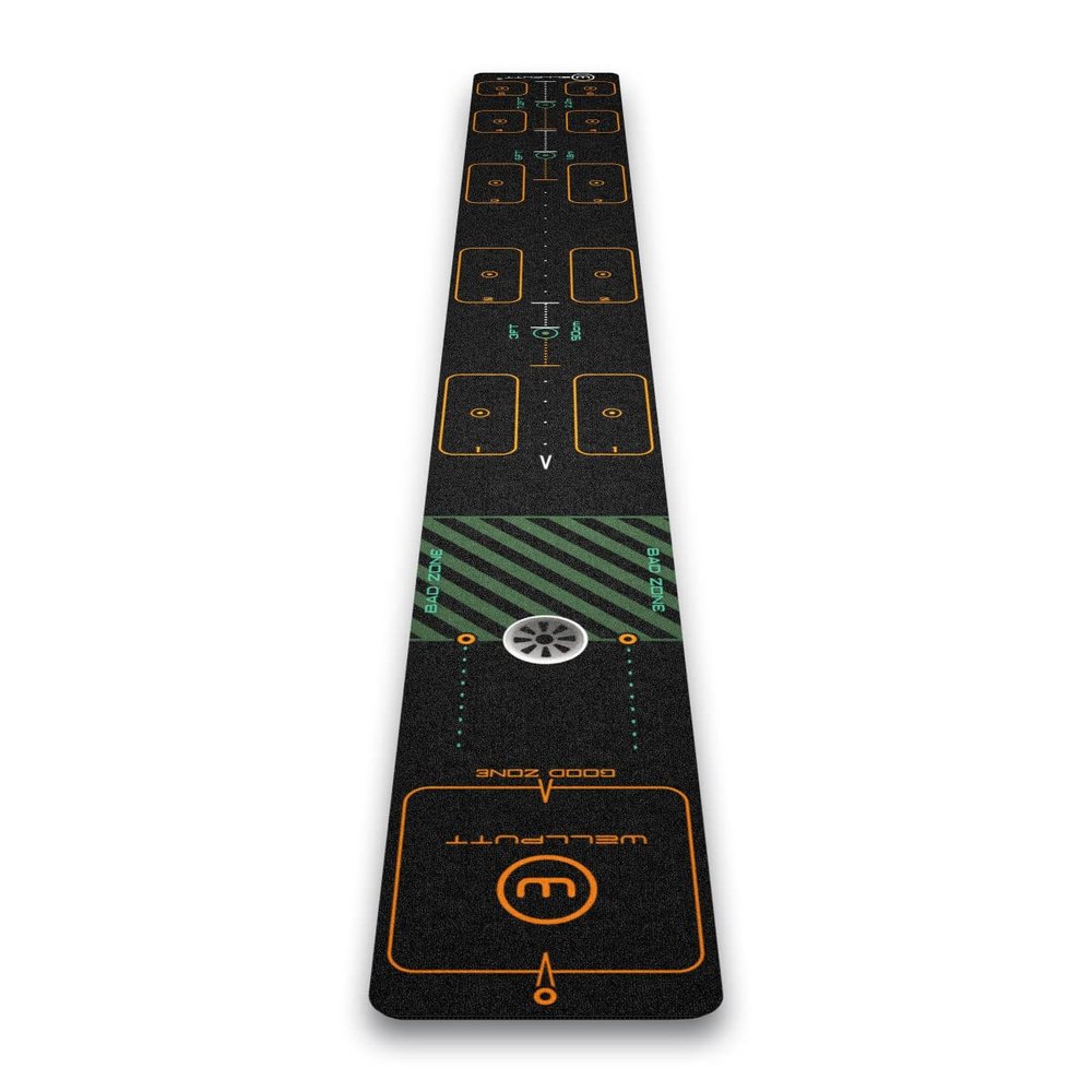 WELLPUTT - Golf Putting Training Mat - 10ft First