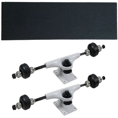 Havok Skateboard Trucks, Wheels, Bearings, Grip, Hardware Truck Package (White, 5.0 (7.63"))