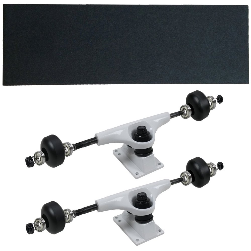 Havok Skateboard Trucks, Wheels, Bearings, Grip, Hardware Truck Package (White, 5.0 (7.63"))