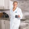 Northwest NFL Detroit Lions Adult Unisex Silk Touch Bathrobe, Large/X-Large, White, Officially Licensed Loungewear, Soft Plush Polyester view 4