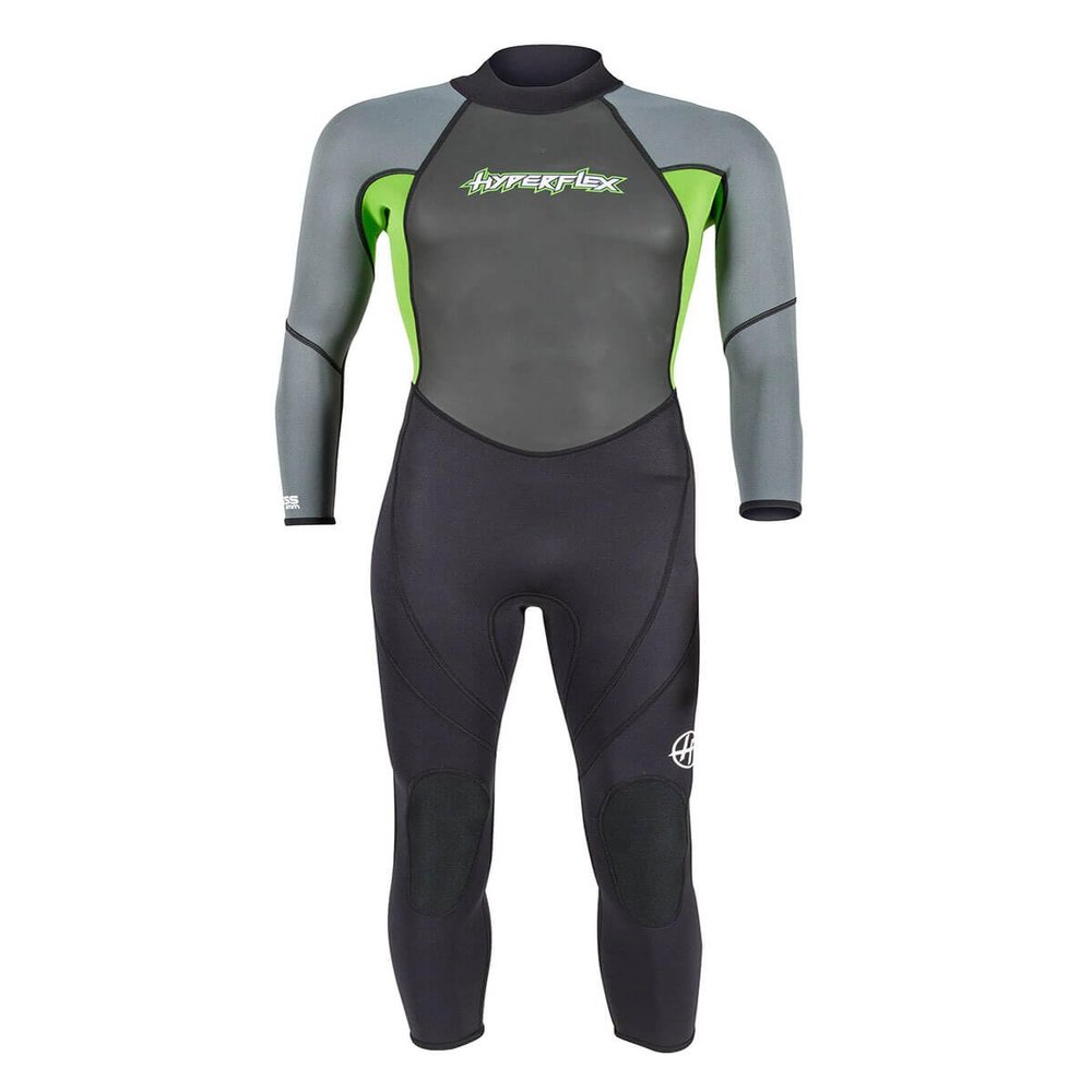 Hyperflex Junior Size Access Full Body 3mm Backzip Wetsuit Watersports - Warm 4-Way Stretch Neoprene - Adjustable Collar and Flat Lock Construction - High Performance 50+ UV Shield