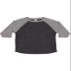 RABBIT SKINS Toddler Fine Jersey Raglan 3/4 Sleeve Baseball Tee, Vintage Smoke/Granite Heather, 3T view 1
