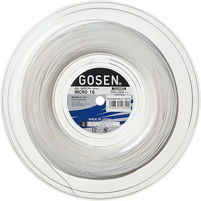 GOSEN OG-Sheep Micro, 17 White 660' All-Round Performance, Synthetic Tennis String