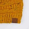 C.C Hatsandscarf Exclusives Ribbed Confetti Knit Beanie Tail Hat for Adult (MB-33) (Mustard) view 4