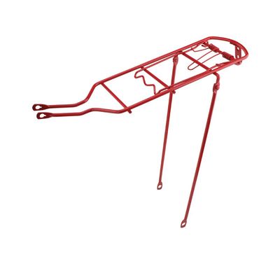 Fenix Cycles Steel 26" Bike Rear Rack Bicycle Carrier, 6 3/8in W x 19 1/2in L, (Red)