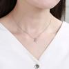 1pc Adabele Real Sterling Silver June Birthstone Necklace 18 inch 6mm Alexandrite Round Cut Solitaire Cubic Zirconia CZ Stone Pendant Anniversary Birthday Women Gift NK18-A6 view 3