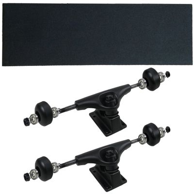 Havok Skateboard Trucks, Wheels, Bearings, Grip, Hardware Truck Package (Black, 5.0 (7.63"))