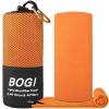 BOGI Microfiber Travel Sports Towel-Quick Dry Towel, Soft Lightweight Microfiber Camping Towel Absorbent Compact Travel Towel for Camping Gym Beach Yoga Swimming Backpacking (S:16''x32'',2Pcs-Orange) view 2