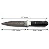 WolfKlinge 11" Handmade Damascus Steel Fixed Blade Knife  Ultimate Spear Point Dagger for Hunting, Survival, Camping, Hiking and Fishing  Full Tang Micarta Handle with Premium Cowhide Leather Sheath (DCX 22-58) (Eclipse Spear) view 2