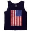 0073. Vintage u.s. American Flag United States of America USA Proud Patriotic Style Men's Tank Top (Navy Blue, X-Large) view 1