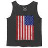 0073. Vintage u.s. American Flag United States of America USA Proud Patriotic Style Men's Tank Top (Charcoal, Small) view 1