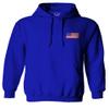 0072. Vintage American Flag United States Graphic USA 4th of July Memorial Military Patriotic Style Sweatshirt Pullover Hoodie (Royal, Large) view 2