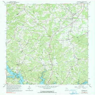 YellowMaps Clermont GA topo map, 1:24000 Scale, 7.5 X 7.5 Minute, Historical, 1964, Updated 1990, 27 x 22 in - Tyvek